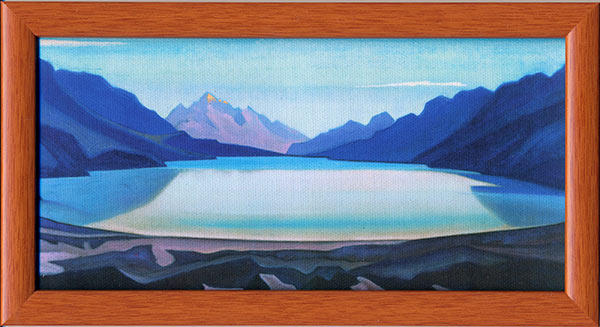 Н.К. Рерих. Горное озеро.Тибет. 1939. Репродукция в раме.