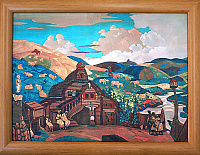Три радости. 1916. Н.К.Рерих. Репродукция в раме
