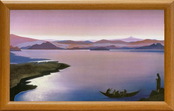 Генисаретское озеро. 1939. Н.К.Рерих. Репродукция в раме